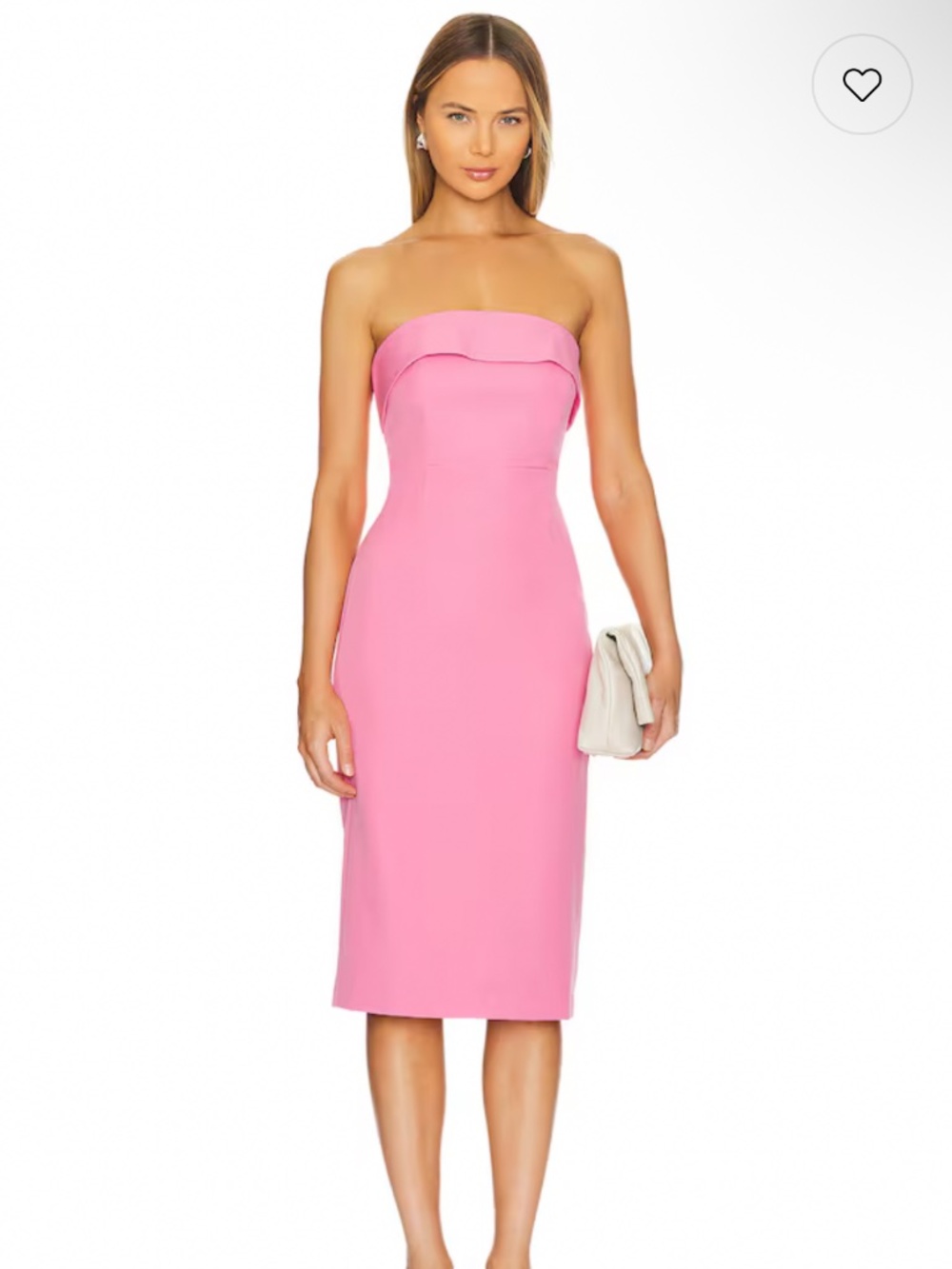 Reformation Bardot Pink Midi Dress